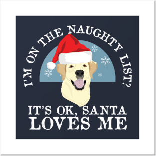 Funny Naughty Dog Puppy Lovers Labrador Breed Christmas Gift Posters and Art